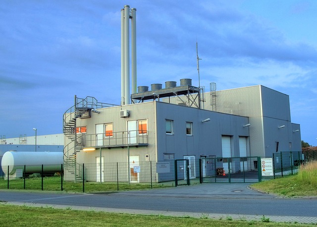 A biomass processing power plant