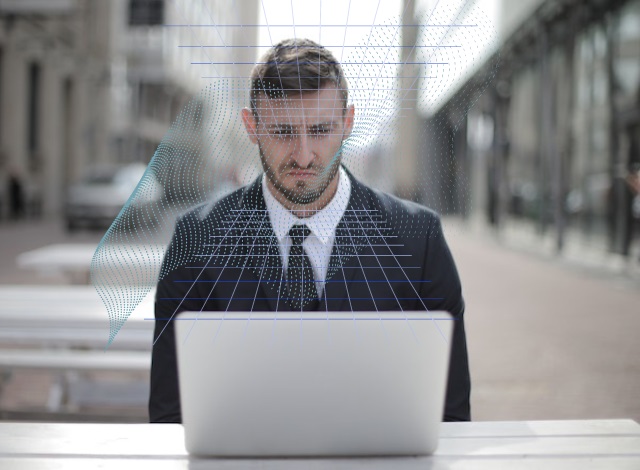 Guy working on a computer