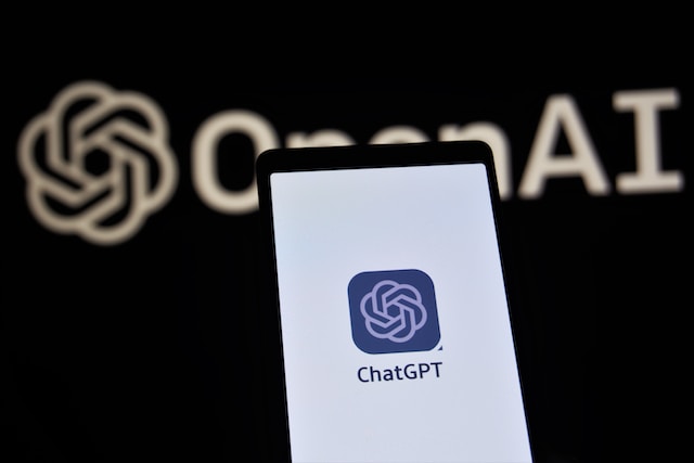 A mobile device showing the ChatGPT logo